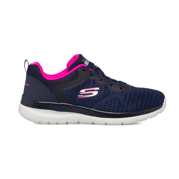 Scarpe da ginnastica blu da donna con sottopiede Memory Foam Skechers Bountiful - Quick Path, Brand, SKU s313500268, Immagine 0